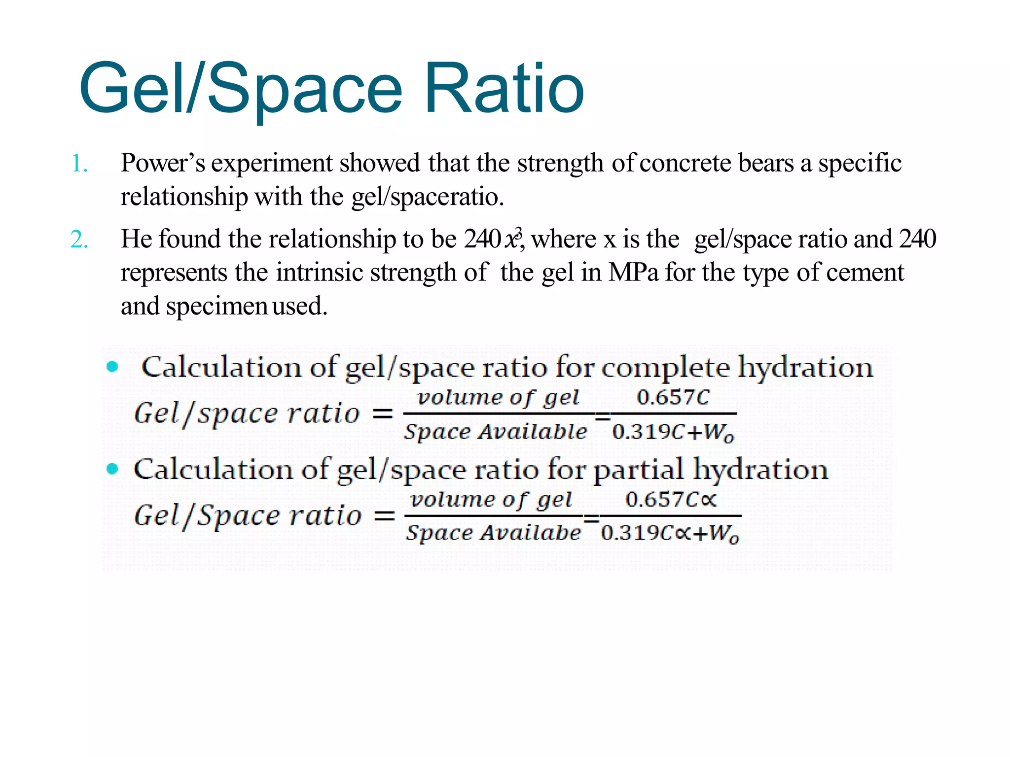 Unit i gel space ratio rpa | PDF