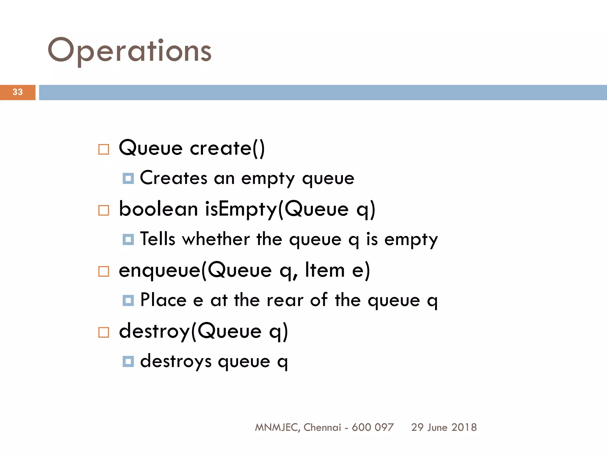 UNIT II LINEAR DATA STRUCTURES – STACKS, QUEUES | PDF