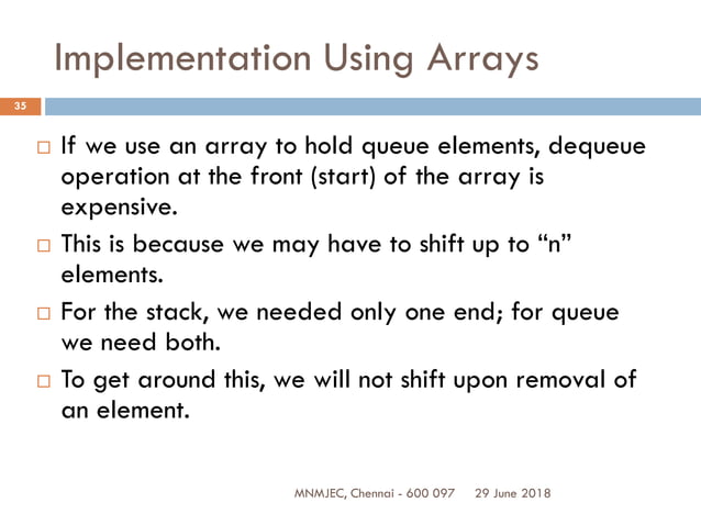 UNIT II LINEAR DATA STRUCTURES – STACKS, QUEUES | PPT