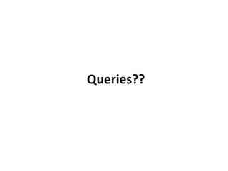 Queries??
 