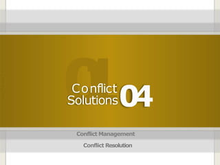 0
1
Conflict
Solutions0
4
Conflict Management
Conflict Resolution
 
