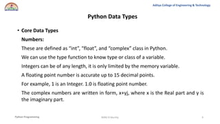 UNIT II_python Programming_aditya College | PPT