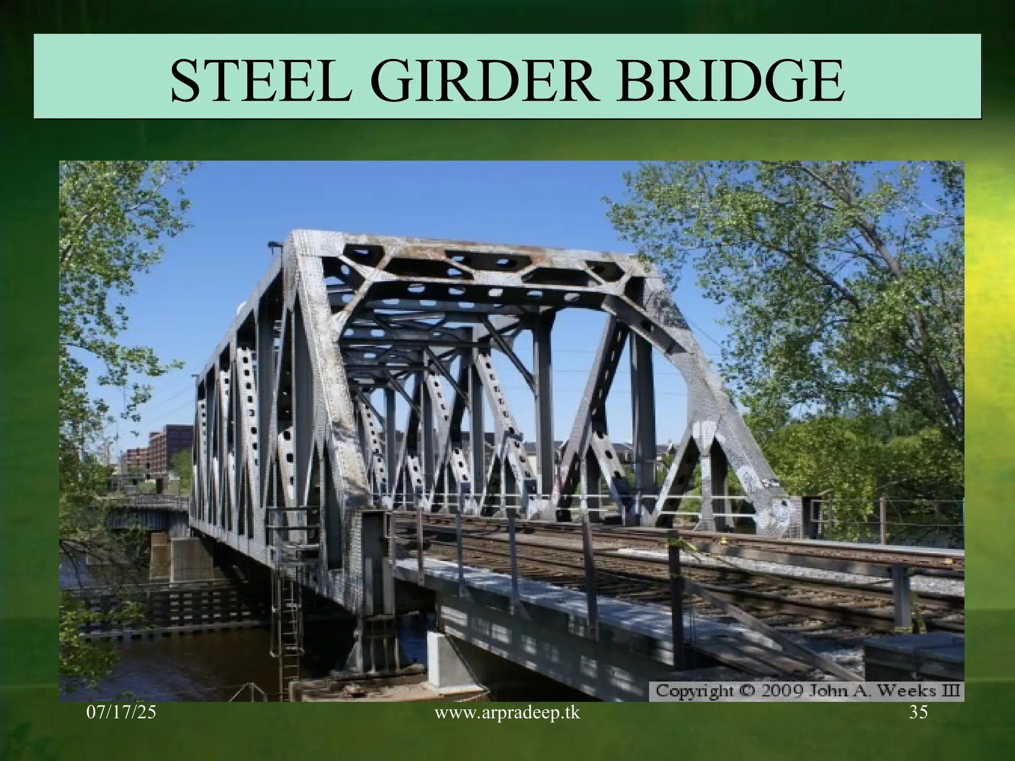 07/17/25 www.arpradeep.tk 35
STEEL GIRDER BRIDGE
 