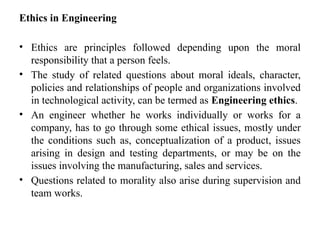 UNIT II of professional ethics and human values | PPTX