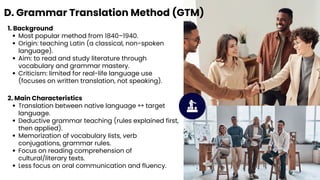 UNIT II ELT Approaches and Methods Liberal Arts | PDF