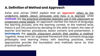 This Approach UNIT II ELT Approaches and Methods Liberal Arts | PDF