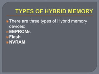 SYBSC IT SEM IV EMBEDDED SYSTEMS UNIT II Embedded Systems Memory | PPTX