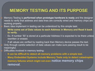 SYBSC IT SEM IV EMBEDDED SYSTEMS UNIT II Embedded Systems Memory | PPTX