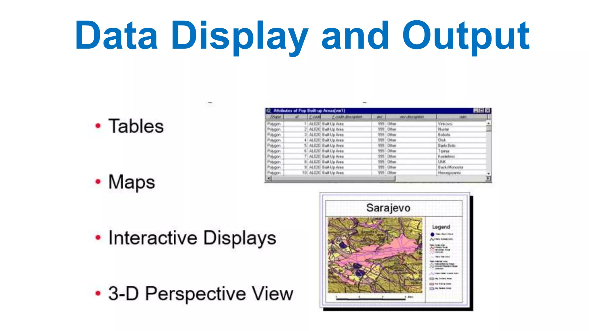 Data Display and Output
 