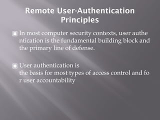 UNIT II - KEY MANAGEMENT AND AUTHENTICATION.pptx from anna university ...