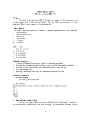Ragi Drawing.pdf origin of ragi | PDF
