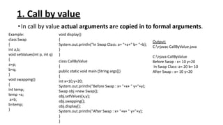 Formal Arguments In Java Comprehensive Introduction to Java Classes, Objects, and Arrays | PDF