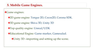 UNIT II - UID FOR MOBILE GAMES[INTRODUCTION TO MOBILE GAME DESIGN] | PPTX