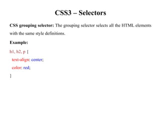 Information Group Css IT2255 Web Essentials - Unit II Web Designing | PPT