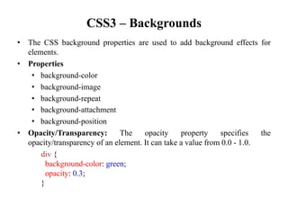 IT2255 Web Essentials - Unit II Web Designing | PDF | Web Design and ...