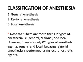 unit II A. Anesthesia_.pptx . | PPTX