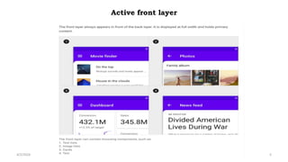 Active front layer
4/2/2024 20CDT42 _ UID _ UNIT II _ Advanced Design Components 5
 