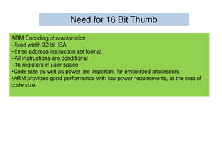 Unit ii arm7 thumb | PDF
