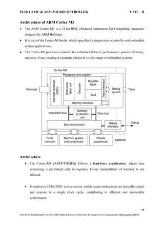 ELH-1.3 PIC & ARM MICROCONTROLLER UNIT II ARM Processor | PDF