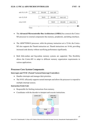 ELH-1.3 PIC & ARM MICROCONTROLLER UNIT II ARM Processor | PDF