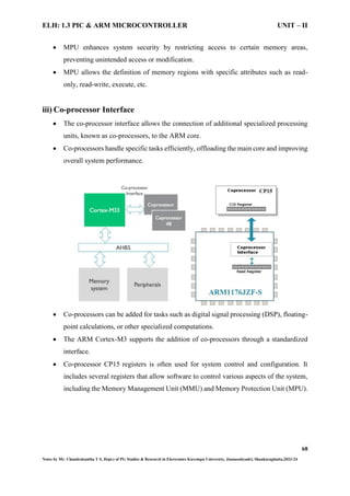 ELH-1.3 PIC & ARM MICROCONTROLLER UNIT II ARM Processor | PDF