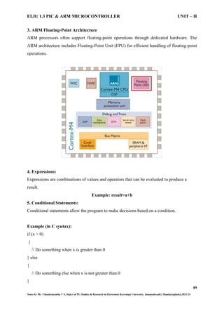 ELH-1.3 PIC & ARM MICROCONTROLLER UNIT II ARM Processor | PDF