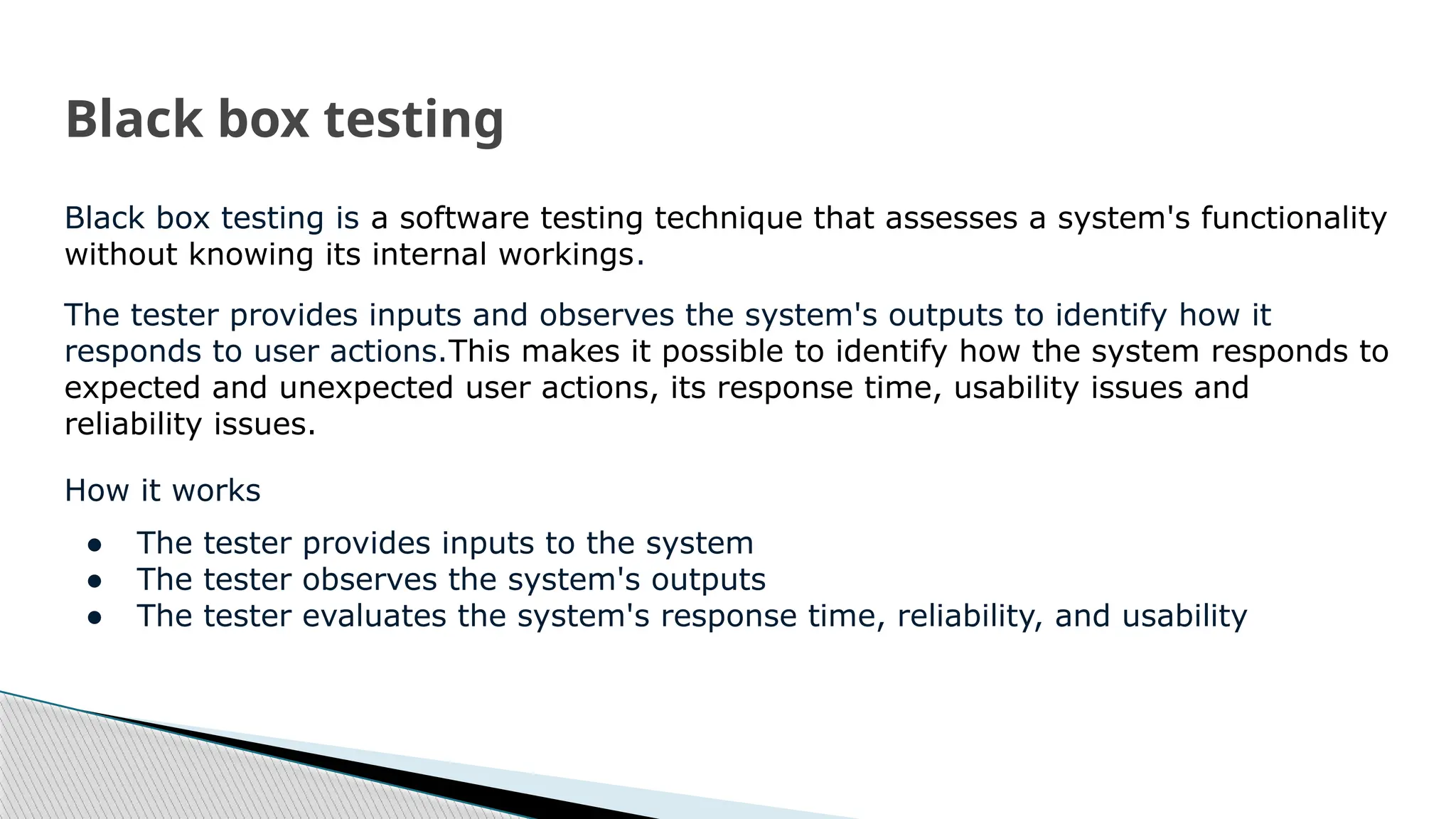 Unit II Black box Testing,Types,Advantages .pptx