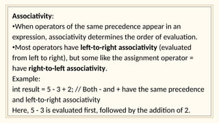 Unit 2: C Operators and Control Structures | PPTX