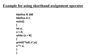 Unit ii chapter 1 operator and expressions in c | PDF