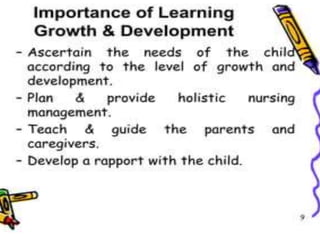 PRINCIPLES OF GROWTH AND DEVELOPMENT IN CHILD HEALTH NURSING PPT visual data 4