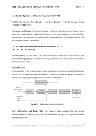 ELH – 3.1: ADVANCED DIGITAL COMMUNICATION UNIT – II Coding techniques | PDF