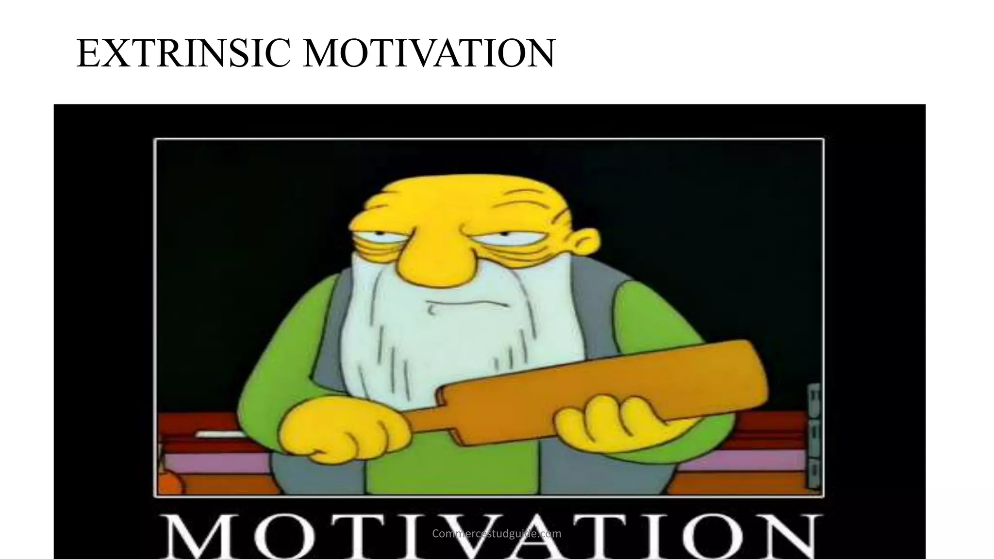 EXTRINSIC MOTIVATION
Commercestudguide.com
 