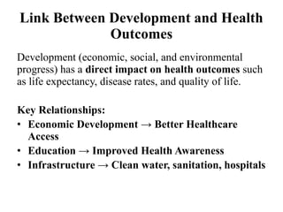 Sustainable Development and Health: Concepts of Health, Human ...