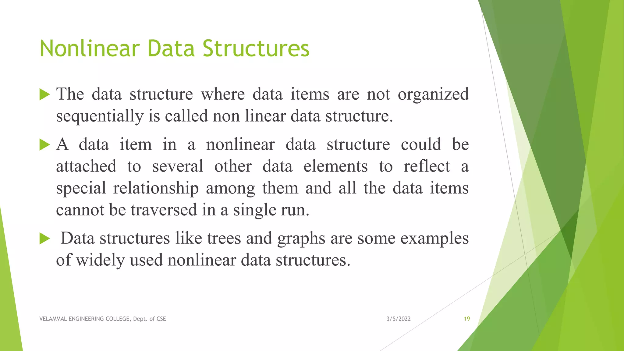 Unit III - NON LINEAR DATA STRUCTURES | PPT