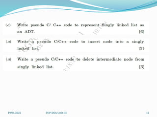 19/01/2025 FOP-DSA-Unit-III 12
 