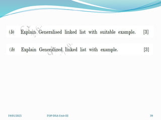 19/01/2025 FOP-DSA-Unit-III 39
 