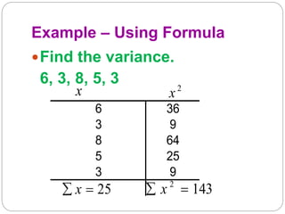 UNIT III - Arrays - Measures of Center and Variation (2).ppt