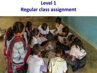 Level 1
Regular class assignment
 