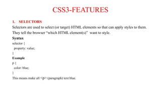 UNIT – III - CASCADING STYLING SHEET - FUNDAMENTAL OF COMPUTER ...
