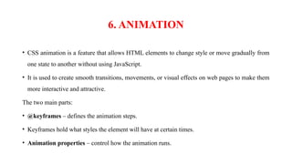 UNIT – III - CASCADING STYLING SHEET - FUNDAMENTAL OF COMPUTER ...