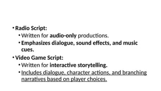 Unit III - Fundamentals of Script Writing.pptx
