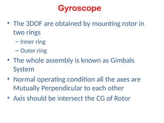 gyroscope types and principle operation and analysis | PPTX