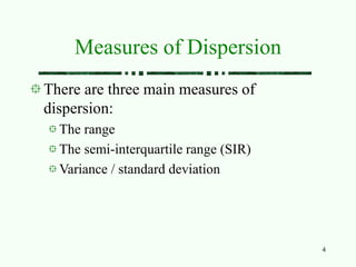 Unit iii  measures of dispersion (2)