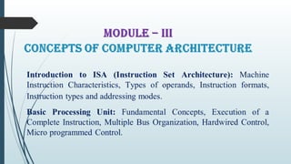 concept of computer organisation and architechture | PPT