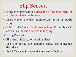 Unit III-- senors in robotics | PPTX