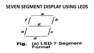 SEVEN SEGMENT DISPLAY USING LEDS
 