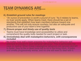 Unit - III Team Dynamics | PPTX