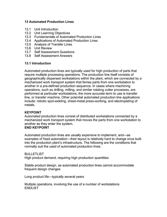 13 Automated Production Lines Fundamentals PDF