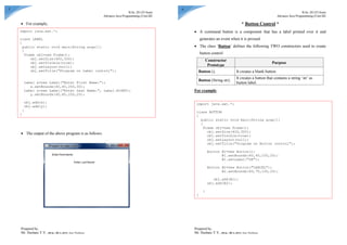B.Sc. III(VI Sem) Advance Java Unit3: AWT & Event Handling | PDF