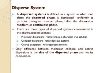 Course Dispersion Picture Comprehensive Overview of Coarse Dispersions in Physical Pharmaceutics ...